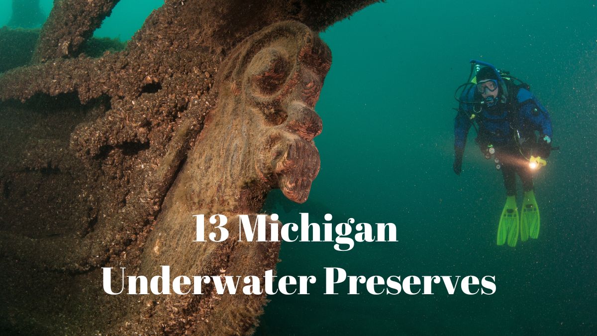 Scuba Diver Near Shipwreck - Michigan Underwater Preserves