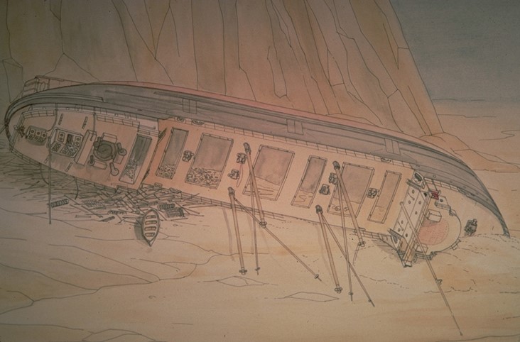 Drawing of the SS Kamloops Wreck